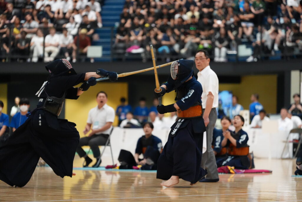 準決勝で決勝進出を決めた中村学園の大将の面
