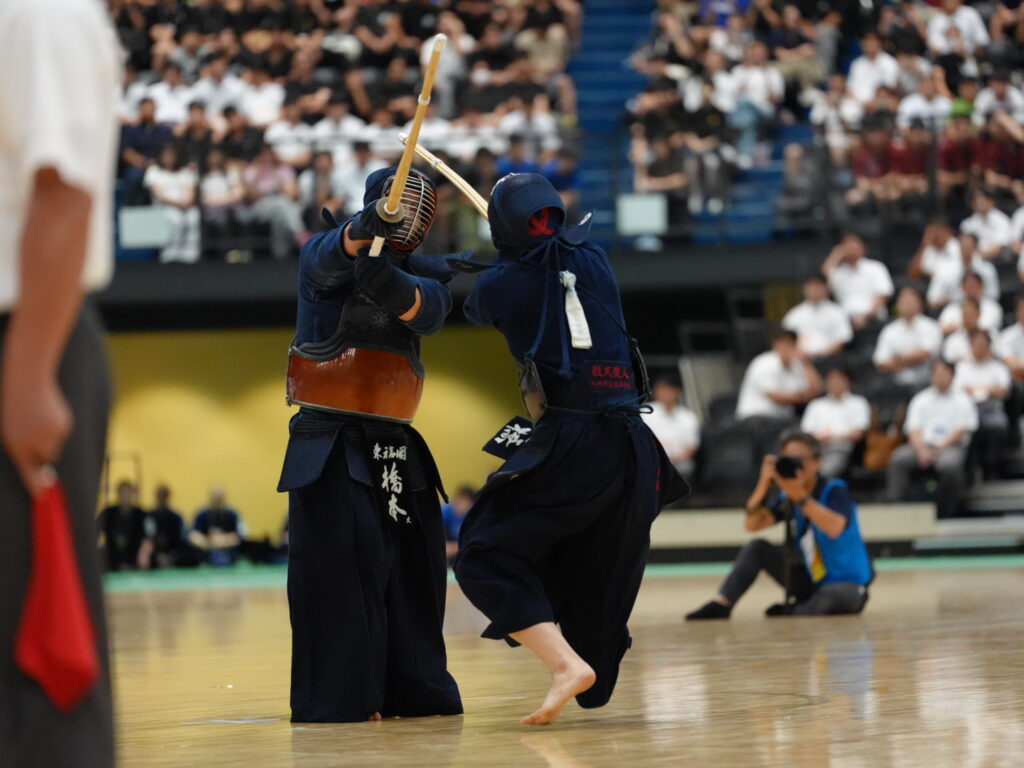 玉竜旗2026男子準決勝 九州学院・石橋智紀選手が東福岡・橋本選手から飛び込み面を決めた場面
